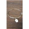 Image 2 : Adjustable bangle with a faceted White stone 2.5 inch diameter