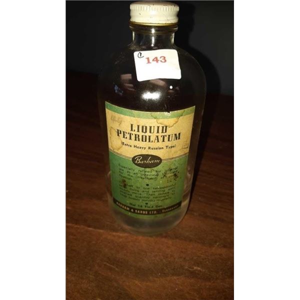 VINTAGE BOTTLE OF  PETROLATUM 