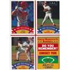 Image 2 : UNCUT SHEET OF 4 1988 SCORE BASEBALL CARDS JACK CLARK, CAL RIPKEN JR. DON MATTINGLY & COMISKEY PARK 