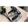 Image 2 : 4 nickent golf clubs 3,4,5 hybrid and 3 wood with bauer hockey skates