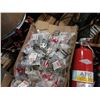 Image 2 : Box of new richelieu cabinet door hinges with crate of tools and expert fire extinguishers