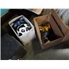 Image 1 : Dewalt 20v reciprocating saw and drill with 18V battery and box of soccer ball with RC