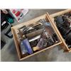 Image 2 : 2 wood boxes of shop supplies and tools