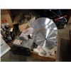 Image 2 : Saw blades, air tank, crate of nails, elna sewing machine and more