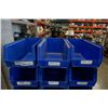 Image 2 : LOT OF 8 X 15 INCH BLUE PARTS BINS