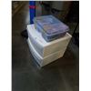Image 2 : 2 DRAWER ORGANIZER, KIDS BASKETBALL HOOP AND CASE OF NAPKINS
