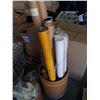 Image 2 : Cardboard barrel of plastic bags and a lot of cardboard tubes