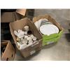 Image 1 : Box of china dishes and box of china cups