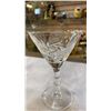 Image 8 : 6 CRYSTAL GLASSES, LIDDED DEPRESSION GLASS DISH,VINTAGE  COLORED MASON JAR AND CROWN MASON JAR, AND 