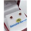 Image 1 : 14KT GENUINE GARNET EARRINGS RETAIL  $200