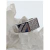 Image 2 : MENS STERLING SILVER CZ RING - RETAIL $550