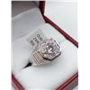 Image 1 : LADIES STERLING SILVER RING W/ 9 CZ W/ APPRAISAL $300