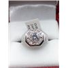 Image 2 : LADIES STERLING SILVER RING W/ 9 CZ W/ APPRAISAL $300
