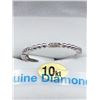 Image 2 : 10KT WHITE GOLD DIAMOND RING, 9 DIAMONDS .6CTS W/ APPRAISAL $1315