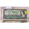 Image 2 : 2 CANADIAN 1954 BILLS - 1 DEVIL FACE, 1 MODIFIED FACE