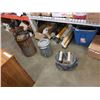 Image 1 : Galvanized drink dispenser and wash bucket with milk can