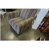 Image 2 : STRIPED UPHOLSTERED ARMCHAIR