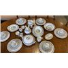 Image 2 : 54 PIECES OF ROYAL ALBERT SILVER BIRCH CHINA - 6 PIECE 6 PLACE SETTING - MISSING 1  7" PLATE, TEA PO