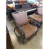 Image 2 : 3 PIECE METAL PATIO SET - 2 CHAIRS AND STONE TOP ENDTABLE