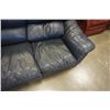 Image 2 : Blue leather loveseat