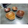 Image 1 : 4 CARVED WOOD BOWLS