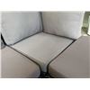 Image 10 : FLOOR MODEL RATTAN OUTDOOR 6 PIECE MODULAR SECTIONAL SOFA W/  DARK GREY CUSHIONS - RETAIL $1499 POWD