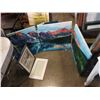 Image 1 : 3 PIECE CANVAS PRINT AND 2 PRINTS