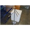 Image 2 : WHITE 2 DRAWER ENDTABLE, SHORT SWIVEL COAT TREE