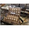 Image 8 : LEADED GLASS CHANDELIER, COMPANION SET, AND 2 THROW PILLOWS