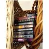 Image 2 : Lot of wicker baskets and DVDs