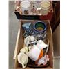 Image 2 : BOX AND TRAY OF FIGURES AND MUGS