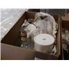 Image 2 : 2 BOXES OF KITCHEN ITEMS, CANDELABRA, CANNISTER, DECANTER