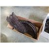 Image 2 : Two boxes of woven trays and decorative metal plant holders