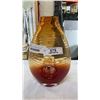 Image 2 : ART GLASS VASE 11 INCHES TALL AND CARNIVAL GLASS DISH