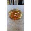 Image 8 : ART GLASS VASE 11 INCHES TALL AND CARNIVAL GLASS DISH