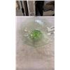 Image 2 : DEPRESSION GLASS VASE AND DISH