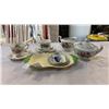 Image 2 : LOT OF CHINA, AYNSLEY, FALCON, HAND PAINTED AND OTHER, CUPS AND SAUCERS, CREAM AND SUGAR