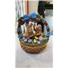 Image 3 : PORCELAIN EASTER BASKET AND 2 UNICORN FIGURES - ONE HAS BEEN REPAIRED