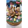 Image 4 : PORCELAIN EASTER BASKET AND 2 UNICORN FIGURES - ONE HAS BEEN REPAIRED