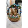 Image 8 : PORCELAIN EASTER BASKET AND 2 UNICORN FIGURES - ONE HAS BEEN REPAIRED