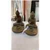 Image 1 : 2 STATUES WITH CANDLE HOLDERS