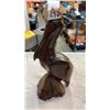 Image 2 : WOOD CARVED SWORDFISH AND BIRD
