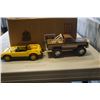 Image 2 : Strombecker Silverado power pick up and Chevy Bel air, Ertl cast racer and Fall Guy pick up with pla