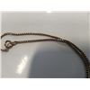 Image 8 : CHAIN AND PENDENT MARKED 12K GOLD AND AQUITAINE LAUREL LEAF SHEPHARDS RING PEWTER SUNDIAL RING