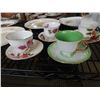 Image 2 : LOT OF CHINA PLATTERS, CUPS AND SAUCERS - SOME CHIPS, ROYAL ALBERT, ADDERLY, MYOTT AND OTHERS
