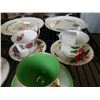 Image 3 : LOT OF CHINA PLATTERS, CUPS AND SAUCERS - SOME CHIPS, ROYAL ALBERT, ADDERLY, MYOTT AND OTHERS