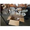 Image 1 : LOT OF CRYSTAL AND GLASSWARE, SERVING PIECES, MCM GLASSES