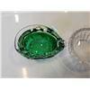 Image 2 : BOHEMIA ART GLASS DISH AND HEAVY CRYSTAL BOWL