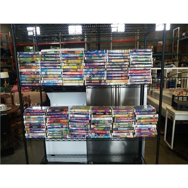 LARGE COLLECTION OF DISNEY VHS INCLUDING BLACK DIAMOND