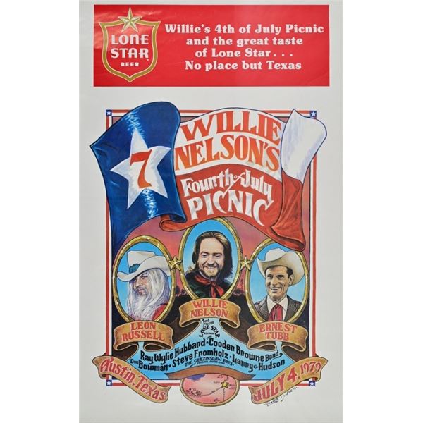 1979 Willie Nelson 4th Of July Picnic Poster